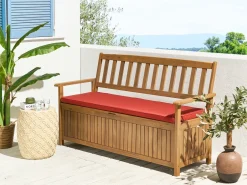 Hot Beliani Cuscino per sedile a panca SOVANA scuro Rosso