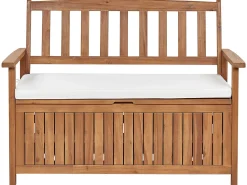 Outlet Beliani Cuscino per sedile a panca SOVANA 108 x 45 cm sporco Bianco