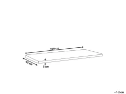 Outlet Beliani Cuscino per sedile a panca SOVANA 108 x 45 cm sporco Bianco