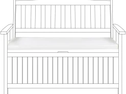 Outlet Beliani Cuscino per sedile a panca SOVANA 108 x 45 cm sporco Bianco