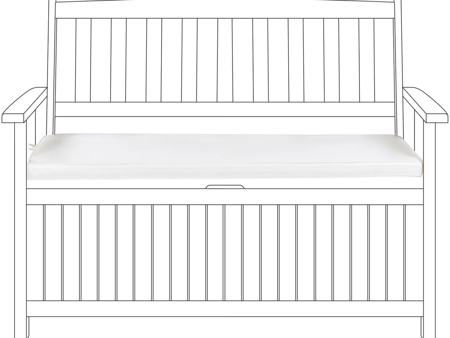 Outlet Beliani Cuscino per sedile a panca SOVANA 108 x 45 cm sporco Bianco