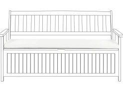 Outlet Beliani Cuscino per sedile a panca SOVANA 148 x 45 cm sporco Bianco