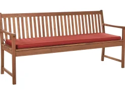 Beliani Cuscino per sedile a panca VIVARA 169 x 50 cm scuro Rosso