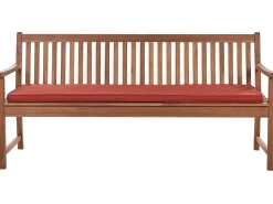 Beliani Cuscino per sedile a panca VIVARA 169 x 50 cm scuro Rosso