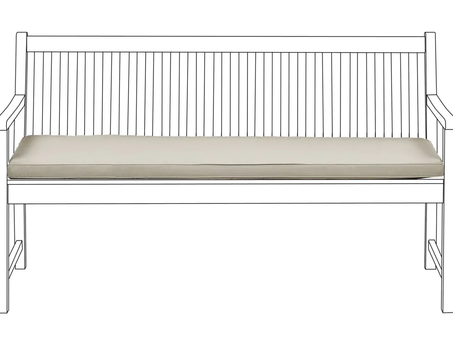 Best Beliani Cuscino per sedile a panca VIVARA 152 x 54 cm Beige