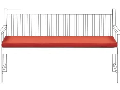 Discount Beliani Cuscino per sedile a panca VIVARA 152 x 54 cm scuro Rosso