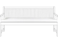 Best Beliani Cuscino per sedile a panca VIVARA Bianco