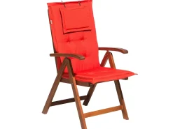 Outlet Beliani Cuscino Schiena/Seduta TOSCANA 50 x 70 cm Rosso