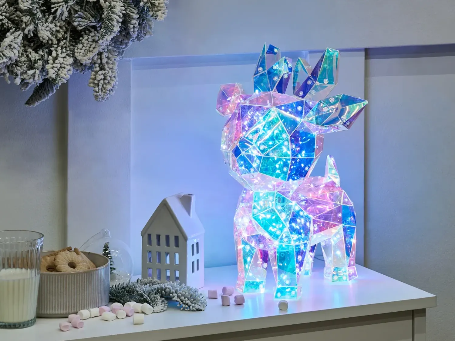 Online Beliani Decorazione a LED PIENI Renna 35 cm Multicolore