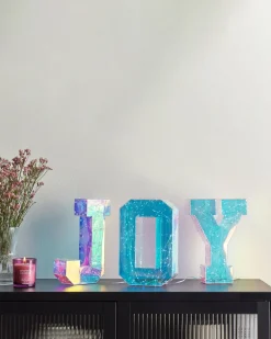 Best Beliani Decorazione a LED Testo CASTOR Multicolore