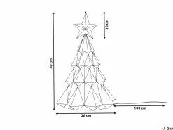 Outlet Beliani Decorazione a LED UNUKA Albero di Natale 40 cm Multicolore