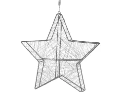 Discount Beliani Decorazione da appendere all'aperto LED KURULA Stella 58 cm Argento