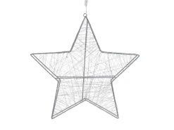 Discount Beliani Decorazione da appendere all'aperto LED KURULA Stella 58 cm Argento