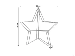 Discount Beliani Decorazione da appendere all'aperto LED KURULA Stella 58 cm Argento