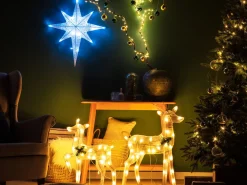 Best Beliani Decorazione da appendere all'aperto LED OSMA Stella 67 cm Bianco