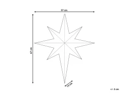 Best Beliani Decorazione da appendere all'aperto LED OSMA Stella 67 cm Bianco