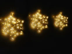 Best Beliani Decorazione da appendere all'aperto LED LOHELA Fiocco di neve 30/39/50 cm Argento