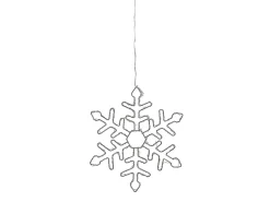 Best Beliani Decorazione da appendere all'aperto LED LOHELA Fiocco di neve 30/39/50 cm Argento