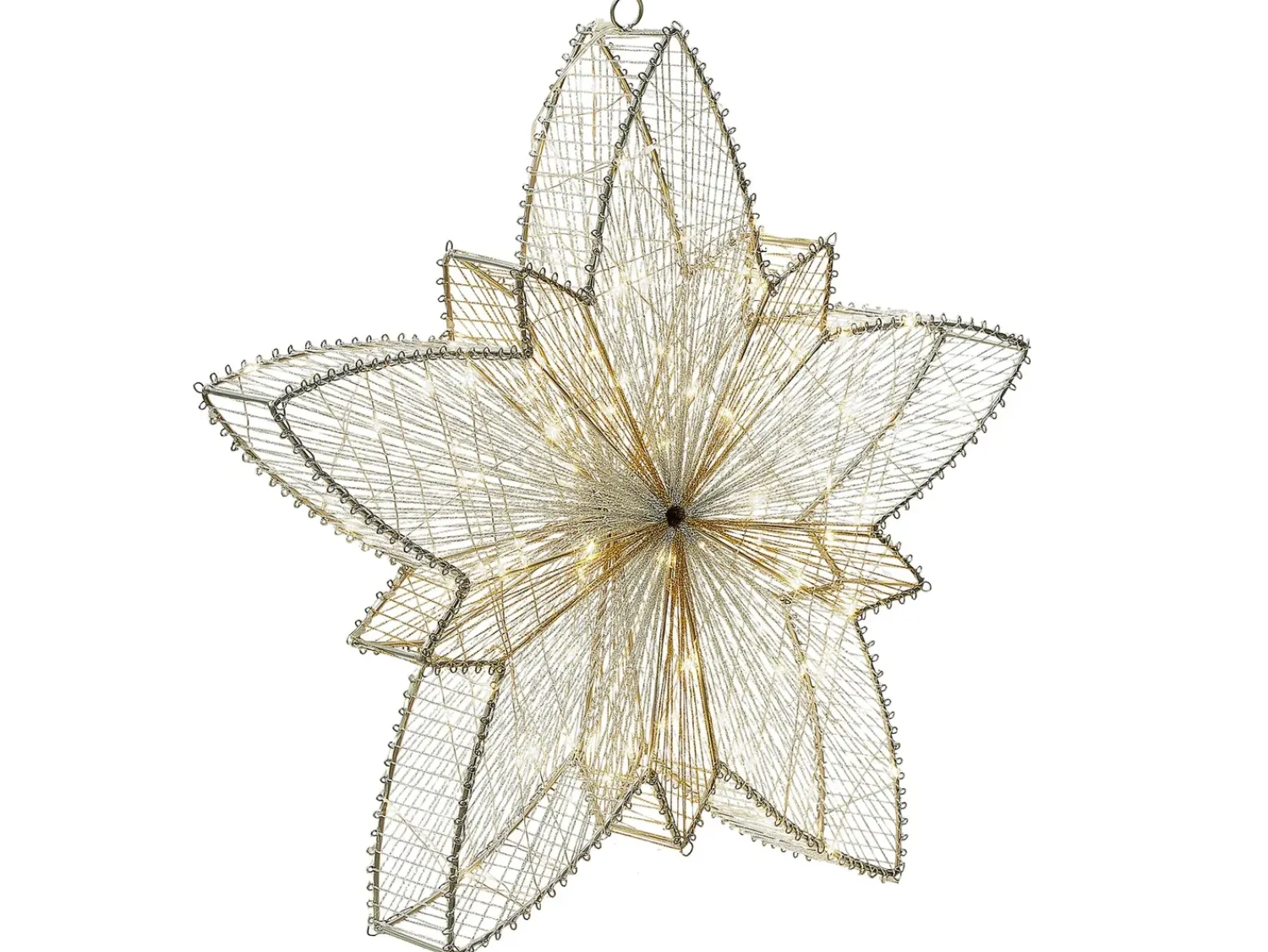 Sale Beliani Decorazione da appendere all'aperto LED HOFSOS Stella 50 cm Argento