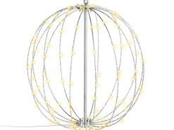 Outlet Beliani Decorazione da appendere all'aperto LED HOSFOS Palla di Natale 42 cm Argento