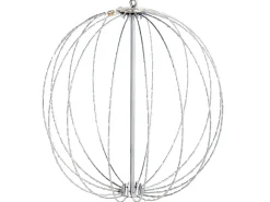 Outlet Beliani Decorazione da appendere all'aperto LED HOSFOS Palla di Natale 42 cm Argento