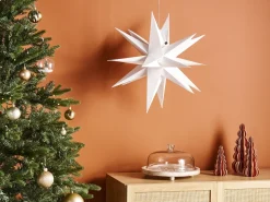 Online Beliani Decorazione da appendere LED BHAGIRATHI Stella 44 cm sporco Bianco