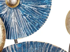 Hot Beliani Decorazione da parete ACTINIUM Metallo 51 cm Blu Blu Oro