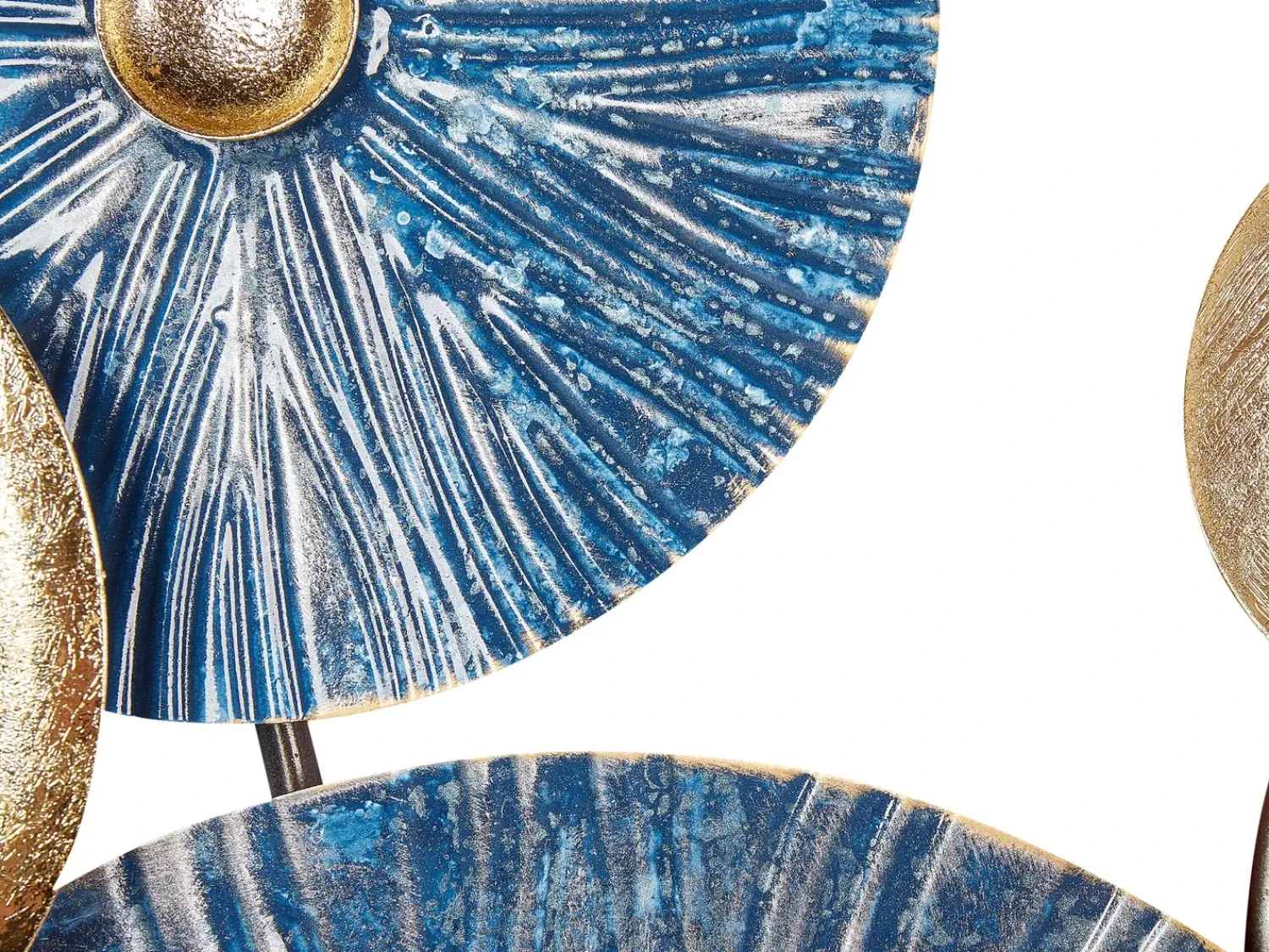Hot Beliani Decorazione da parete ACTINIUM Metallo 51 cm Blu Blu Oro