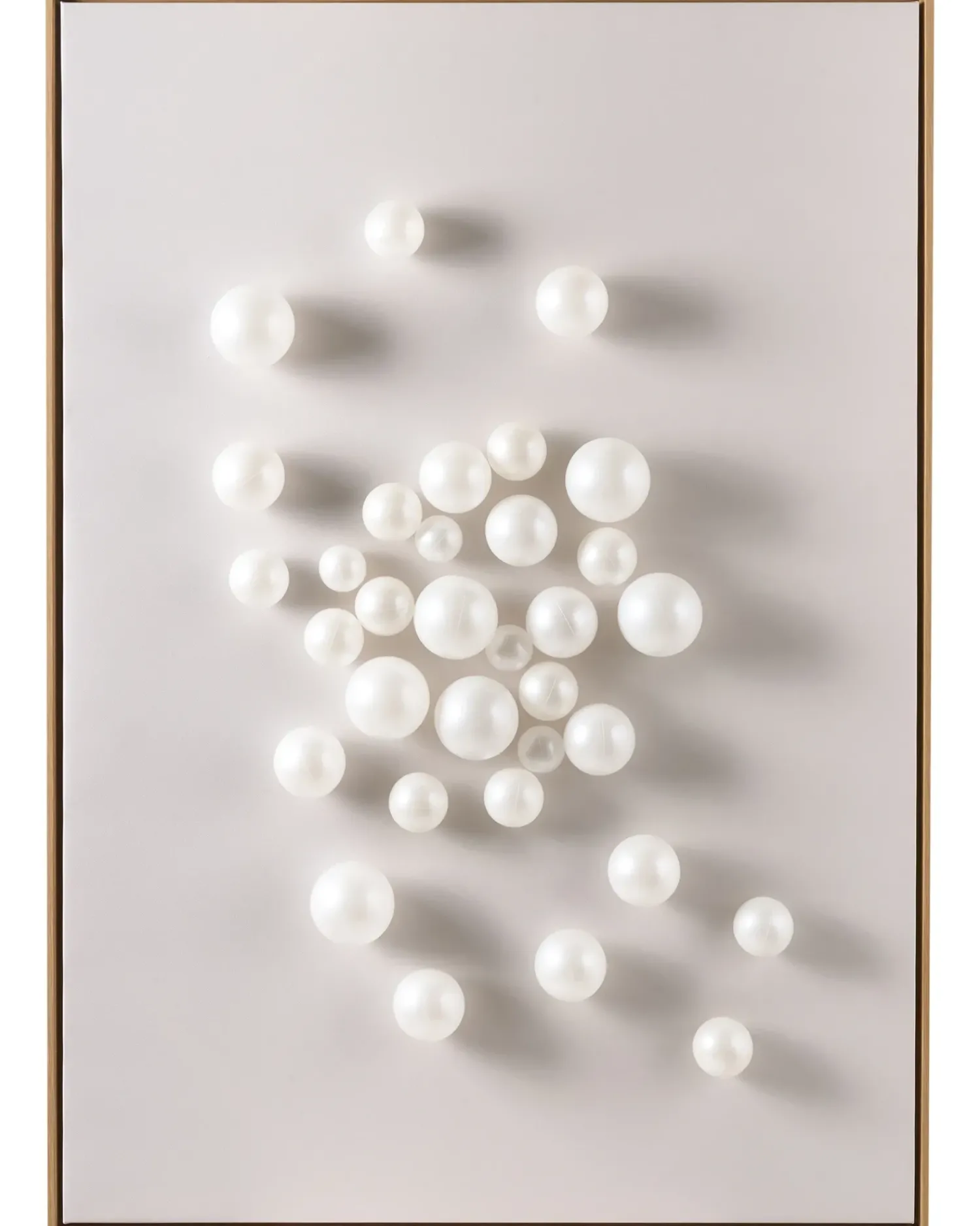 Beliani Decorazione da parete BANTRY 103 cm Bianco Bianco Marrone