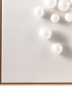 Beliani Decorazione da parete BANTRY 103 cm Bianco Bianco Marrone
