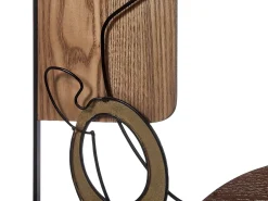 Outlet Beliani Decorazione da parete CALIFORNIUM Metallo 50 cm Marrone Beige Marrone Nero