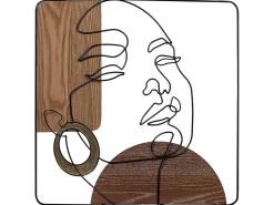 Outlet Beliani Decorazione da parete CALIFORNIUM Metallo 50 cm Marrone Beige Marrone Nero