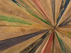 Discount Beliani Decorazione da parete CANCUN Legno di teak 70 cm Marrone Blu Marrone Multicolore Verde