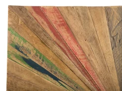 Discount Beliani Decorazione da parete CANCUN Legno di teak 70 cm Marrone Blu Marrone Multicolore Verde