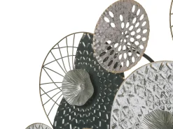 Beliani Decorazione da parete CESIUM Metallo 58 cm Argento Bianco Oro Argento Nero