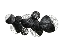 Beliani Decorazione da parete CESIUM Metallo 58 cm Argento Bianco Oro Argento Nero