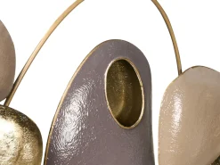 New Beliani Decorazione da parete CLANE Metallo 46 cm Oro Beige Oro Marrone
