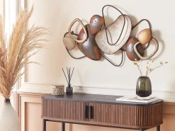 Online Beliani Decorazione da parete COBALT Metallo 50 cm Marrone Marrone Oro Ottone Rame