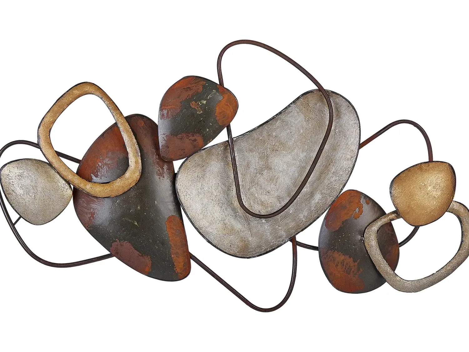 Online Beliani Decorazione da parete COBALT Metallo 50 cm Marrone Marrone Oro Ottone Rame