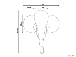 Online Beliani Decorazione da parete Elefante GRUNEY Rattan 83 cm Naturale
