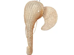 Online Beliani Decorazione da parete Elefante GRUNEY Rattan 83 cm Naturale