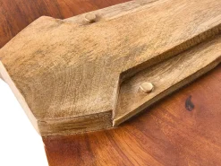 New Beliani Decorazione da parete Elefante GAROUA Legno di mango 37 cm Marrone