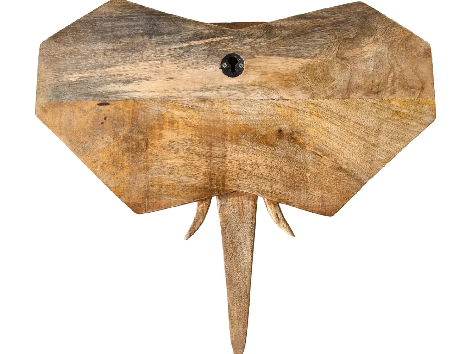 New Beliani Decorazione da parete Elefante GAROUA Legno di mango 37 cm Marrone
