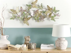 Hot Beliani Decorazione da parete Farfalla GALLIUM Metallo 53 cm Multicolore