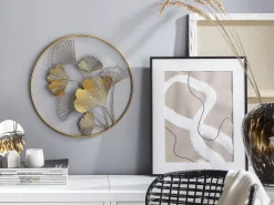 Beliani Decorazione da parete Fiore BISMUTH Metallo 45 cm Oro