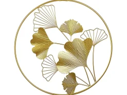 Beliani Decorazione da parete Fiore BISMUTH Metallo 45 cm Oro