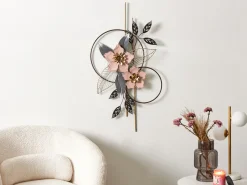 Hot Beliani Decorazione da parete Fiore BERKELIUM Metallo 93 cm Multicolore