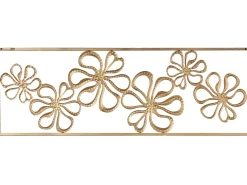 Hot Beliani Decorazione da parete Fiore CERIUM Metallo 31 cm Oro