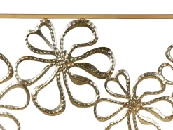 Hot Beliani Decorazione da parete Fiore CERIUM Metallo 31 cm Oro