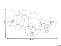 Sale Beliani Decorazione da parete Fiore CAESIUM Metallo 95 cm Multicolore